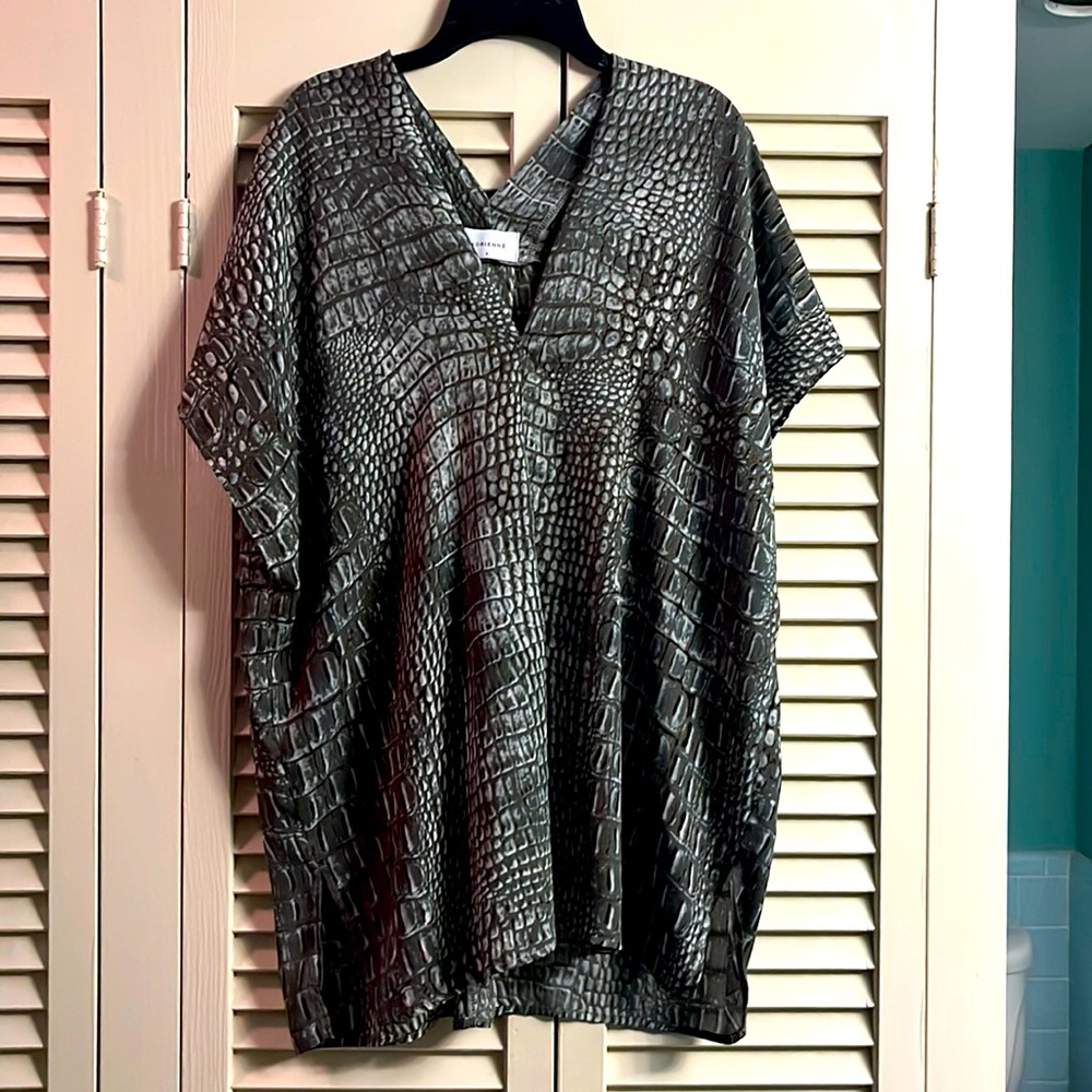 Croc print blouse